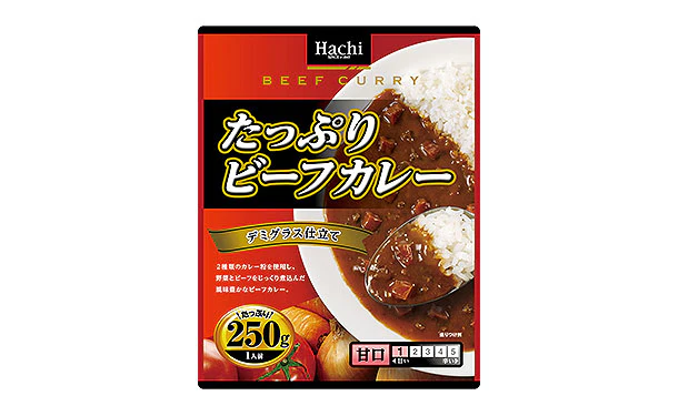 ハチ食品「たっぷりビーフカレー 甘口」250g - Image 2