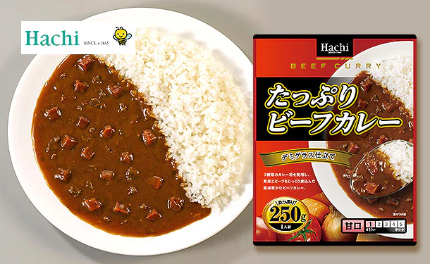 ハチ食品「たっぷりビーフカレー 甘口」250g - Image 3