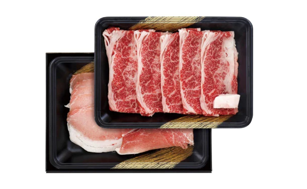 「黒毛和牛と黒豚のすきやき肉セット」計400g（SH-953） - Image 2
