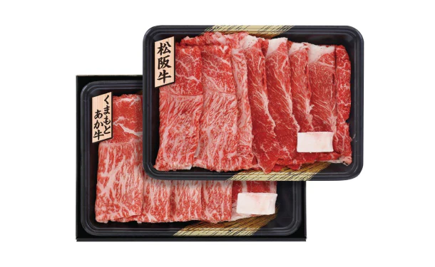 「松阪牛とくまもとあか牛のすきやき肉」計680g（SW-780） - Image 2