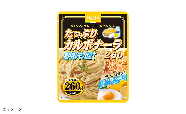 ハチ食品「たっぷりカルボナーラ 瀬戸内レモン仕立て」260g - Image 3