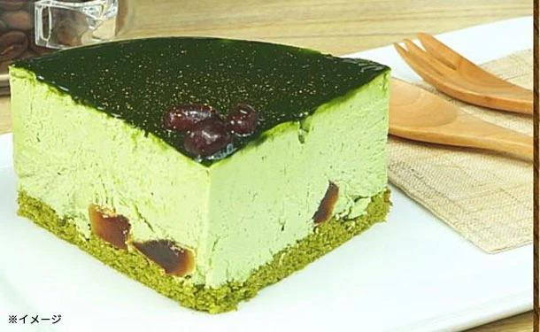 「八女抹茶の 抹茶ケーキ 黒糖わらび餅入り 5号」 - Image 2