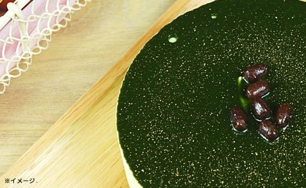 「八女抹茶の 抹茶ケーキ 黒糖わらび餅入り 5号」 - Image 3