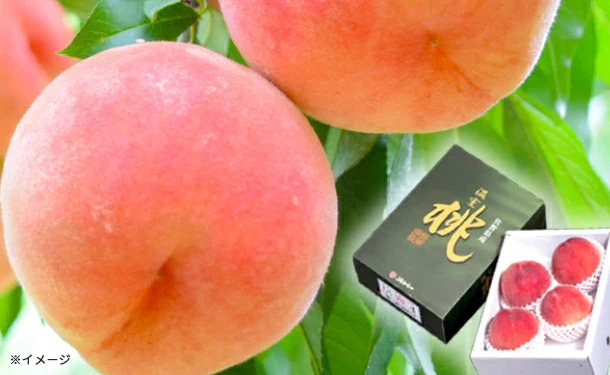 佐賀県産「ハウス桃 3~6玉 化粧箱入」1kg