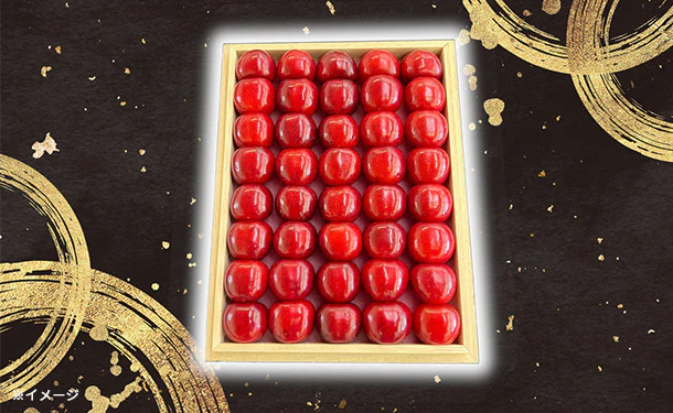 アンスリーファーム「さくらんぼ 佐藤錦 特秀品 2Lサイズ 桐箱」300g - Image 2
