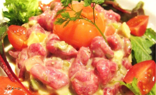 「桜（馬肉）ユッケ タレ付き」50g - Image 4