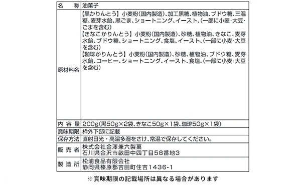 「かりんとうギフト MKT-20R」4個入り - Image 4