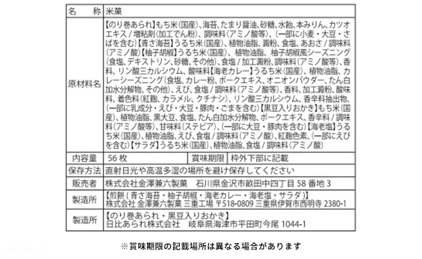 「おいしさいろいろ　RGN-50」56枚入り - Image 3