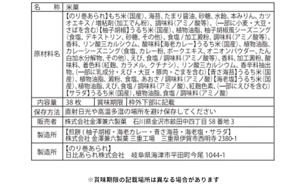 「おいしさいろいろ　RGN-30」38枚入り - Image 5