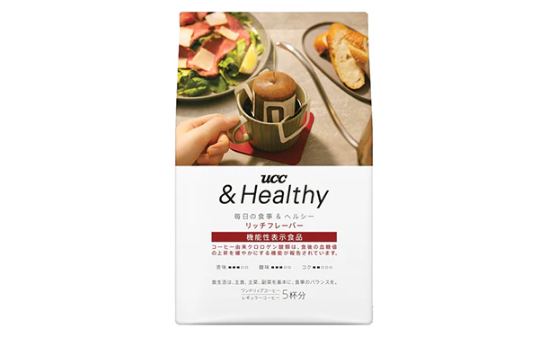 UCC「＆Healthy リッチフレーバーワンドリップコーヒー」5袋 - Image 3