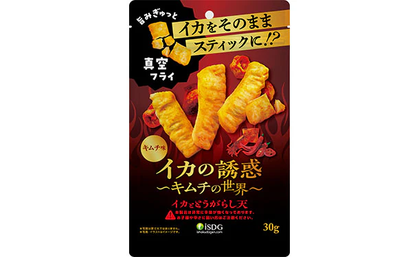 「イカの誘惑 イカ＆唐辛子天ぷら キムチ味」30g - Image 2