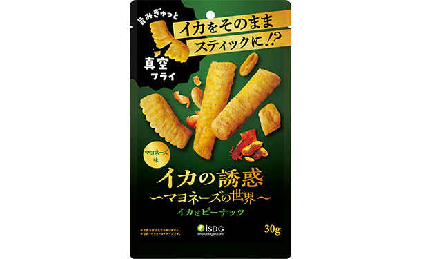 「イカの誘惑 イカ＆バタピー マヨネーズ味」30g - Image 2