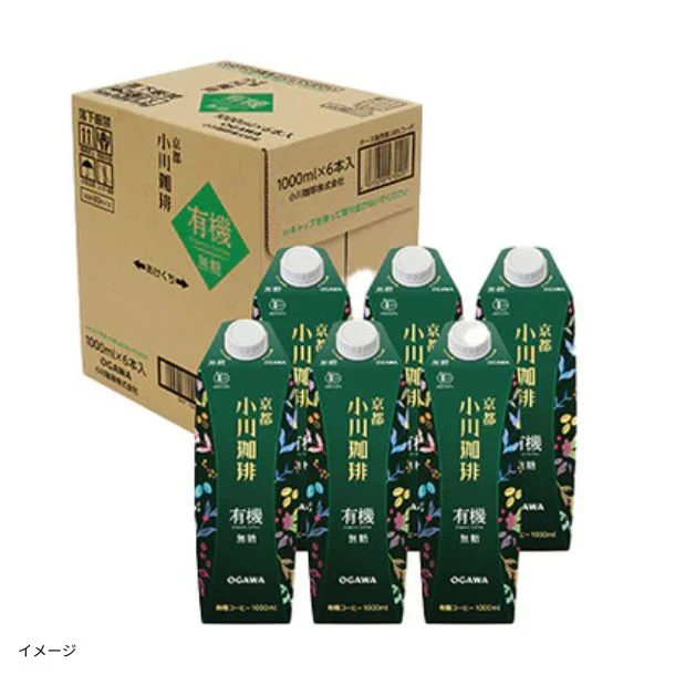 京都 小川珈琲「有機珈琲 無糖」1000ml