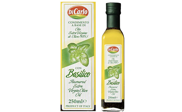 明治屋「ディカルロ バジル フレーバード EXVオリーブオイル」250ml - Image 2