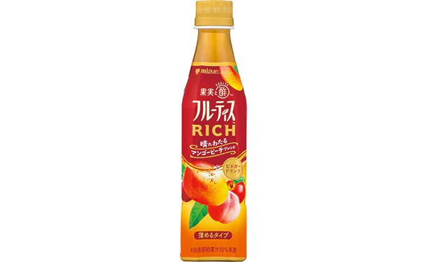 Mizkan「フルーティスRICH マンゴーピーチ」350ml - Image 2