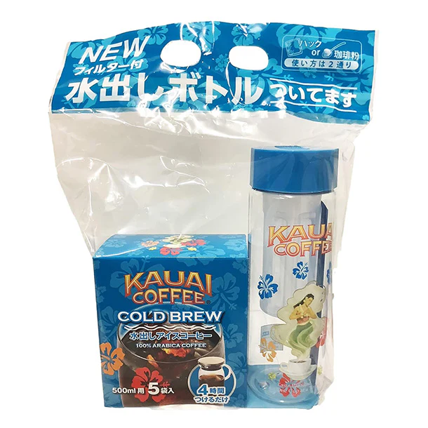 「カウアイコーヒー 水出しアイスコーヒー（5袋入）ボトル付き」 - Image 2