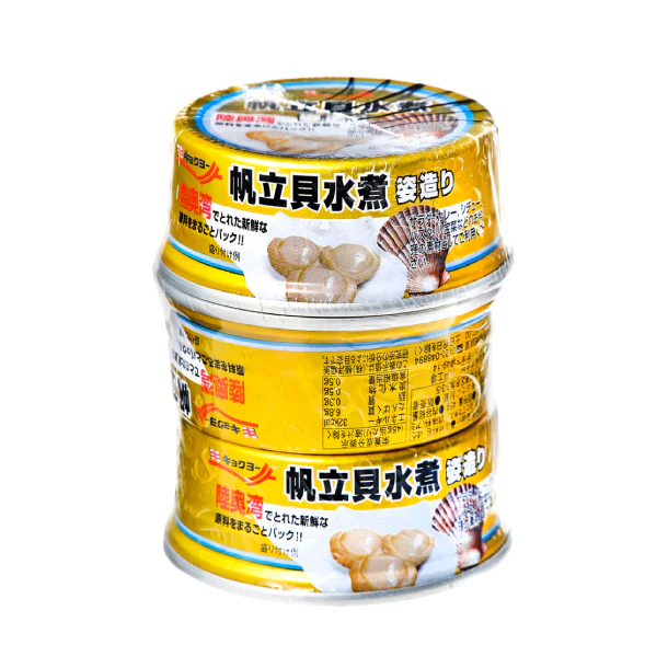 キョクヨー「帆立貝水煮 姿造り 70g」3缶 - Image 2