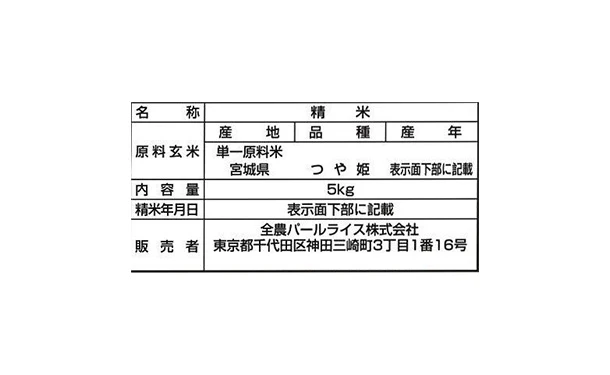 全農パールライス「無洗米宮城県産つや姫」5kg - Image 5