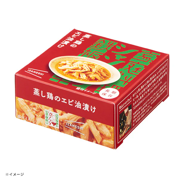 青山シャンウェイ×IZAMESHI 「蒸し鶏のエビ油漬け」75g - Image 2