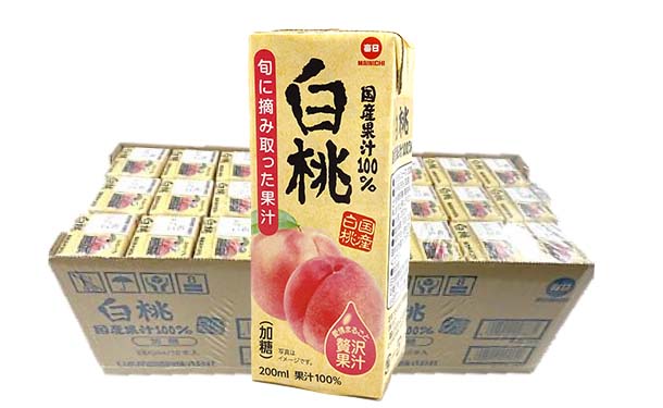 「国産果汁100% 白桃」200ml - Image 2