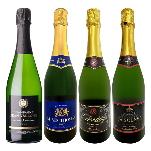 「シャンパーニュ1本含む!フランス産スパークリング4種セット」750ml