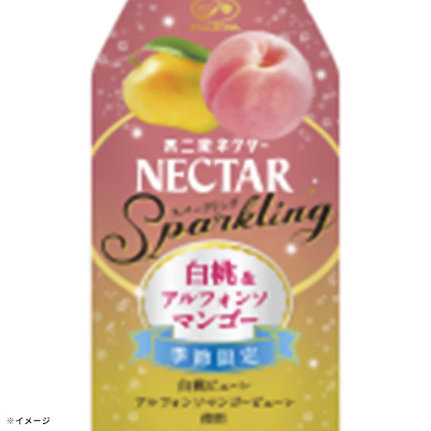 不二家「ネクター スパークリング 白桃＆マンゴー」380ml - Image 2