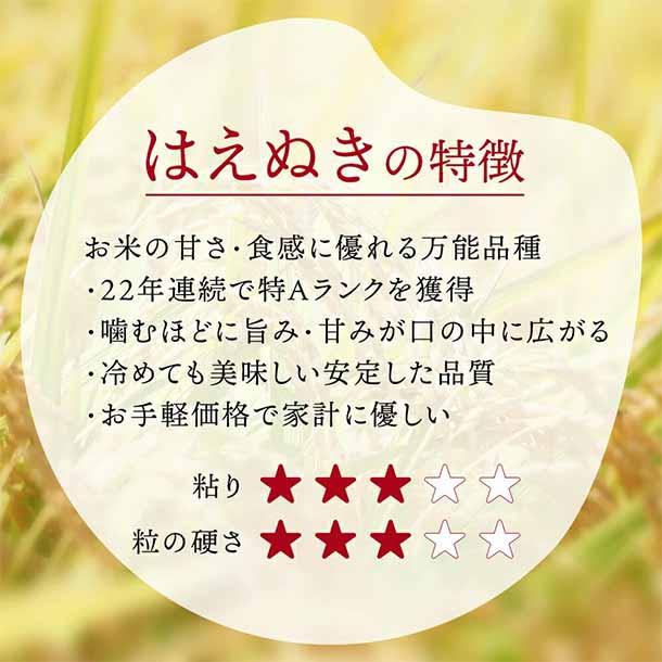 令和6年産「はえぬき 無洗米」5kg - Image 3