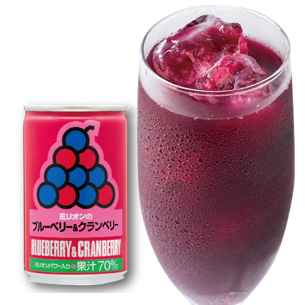 「ミリオンのブルーベリー&クランベリー(ジュース)」160g