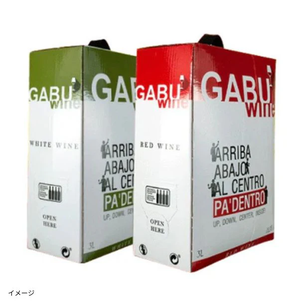 「ガブガブ飲める大容量!ガブワイン3L赤白詰め合わせセット」3000ml×各3本