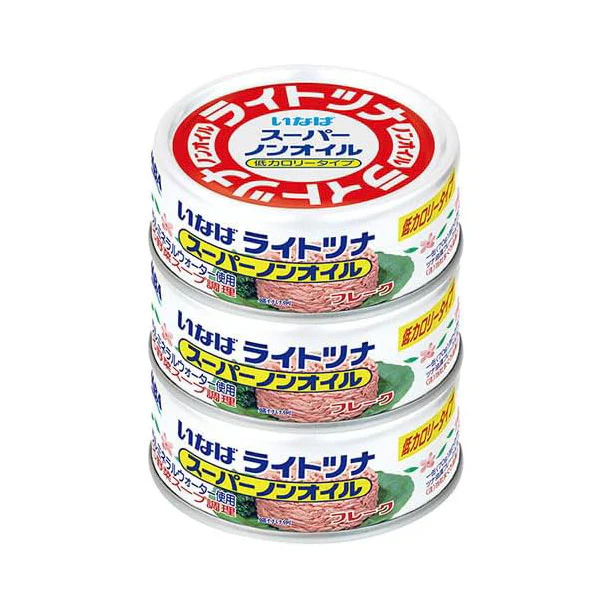 いなば「ライトツナ スーパーノンオイル（70g×3缶）」 - Image 2