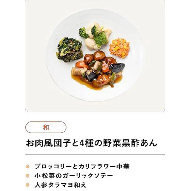 健美創菜「お肉風団子と4種の野菜黒酢あん」260g - Image 3