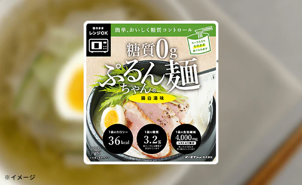 「糖質0gぷるんちゃん麺 鶏白湯味」200g - Image 2
