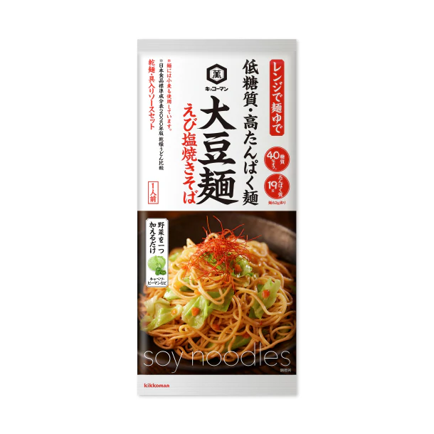 キッコーマン「大豆麺 えび塩焼きそば」98g - Image 2
