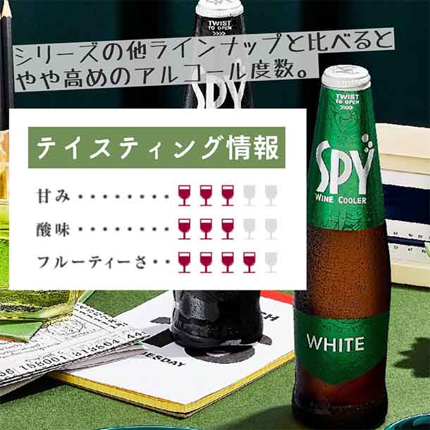 ワインクーラー「SPY ホワイト」275ml - Image 4