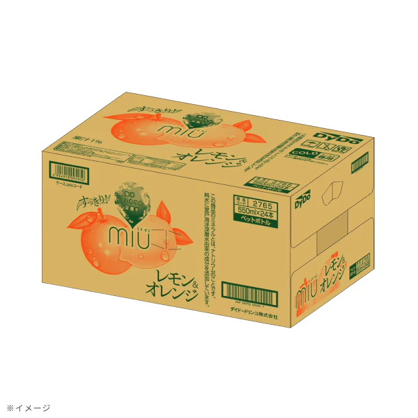 DyDo「ミウ レモン＆オレンジ」550ml - Image 3