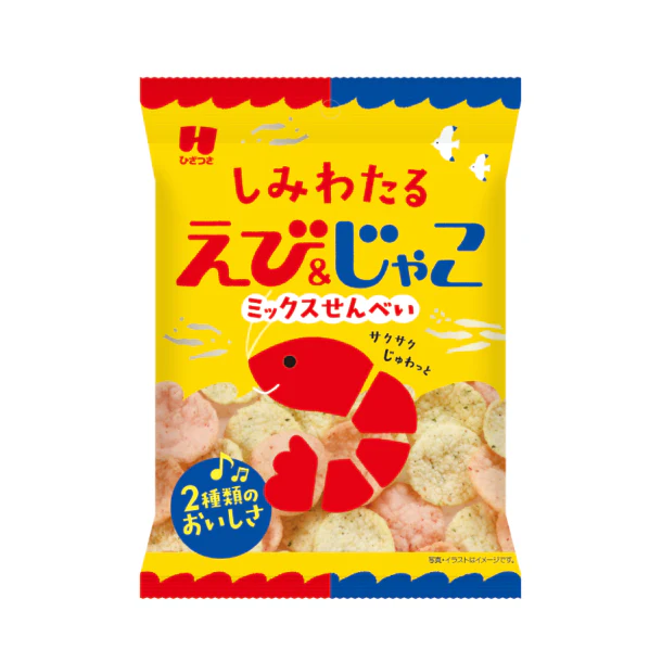 ひざつき「しみわたるえび＆じゃこミックスせんべい」30g - Image 2
