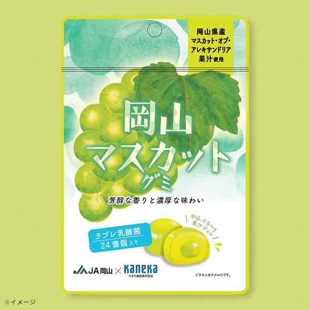 「岡山マスカットグミ ラブレ乳酸菌入」40g