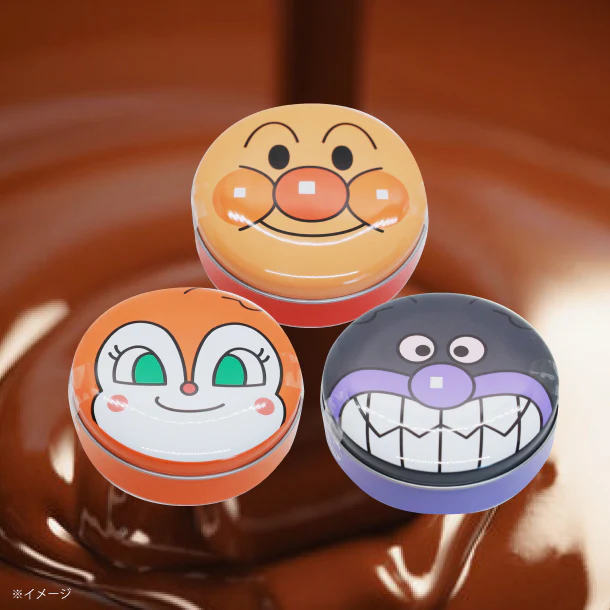不二家「アンパンマン ミニ缶(チョコレート)」