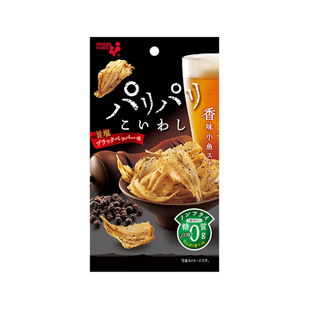 井上食品「パリパリこいわし ブラックペッパー味」14g - Image 2