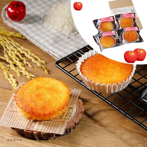 「米粉のまどれーぬりんご味」4個入 - Image 4