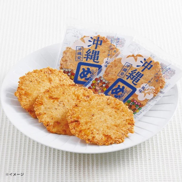 「沖縄めんべい ラフテー＆シークヮーサー風味（2枚×8袋）」 - Image 2