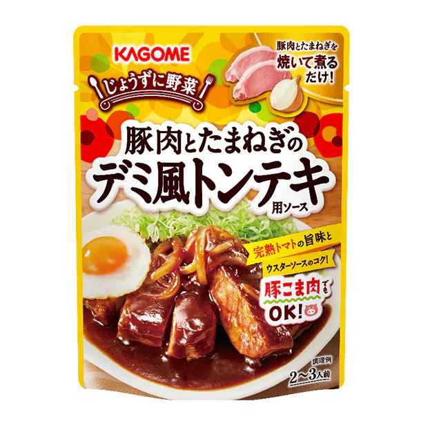 カゴメ「豚肉とたまねぎのデミ風トンテキ用ソース」180g - Image 2