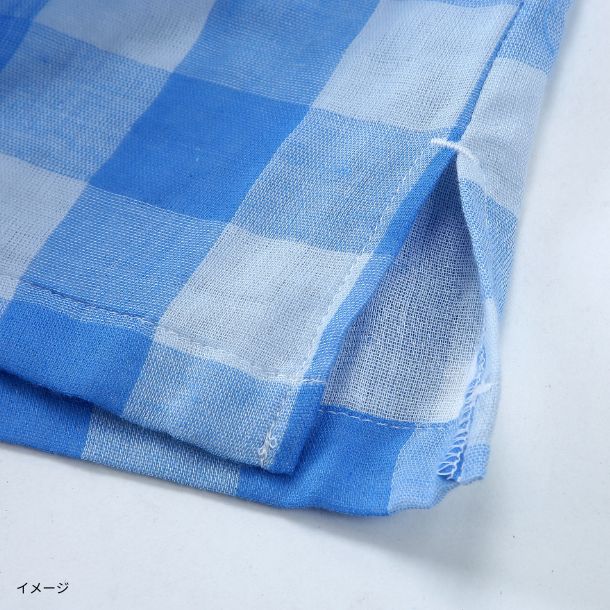 「ダブルガーゼ湯上りワンピース ブルー」 - Image 3