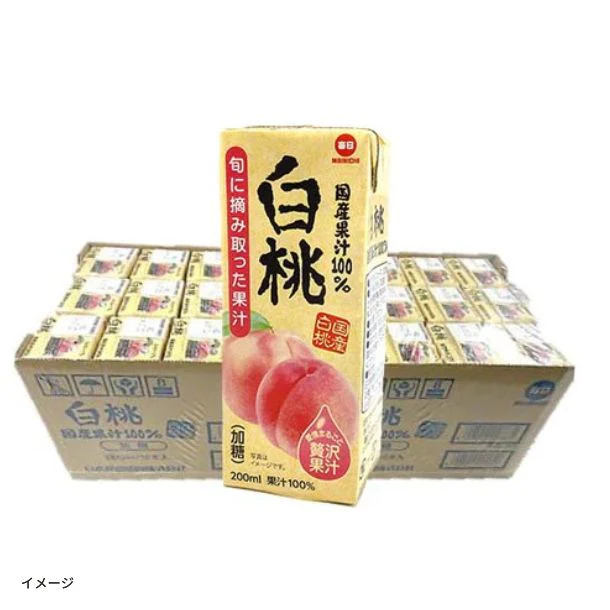 「国産果汁100% 白桃」200ml×48本 - Image 2