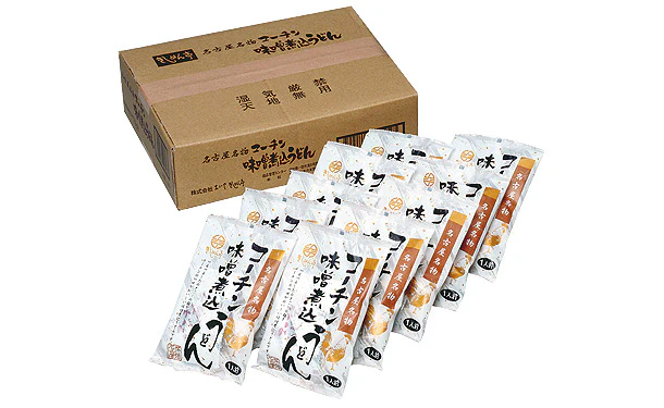 なごやきしめん亭「名古屋名物 コーチン味噌煮込うどん 」10袋×3箱 - Image 2