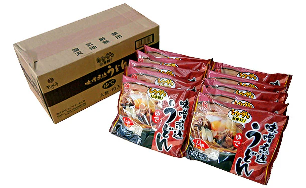 なごやきしめん亭「ゆで味噌煮込うどん」10袋×4箱 - Image 3