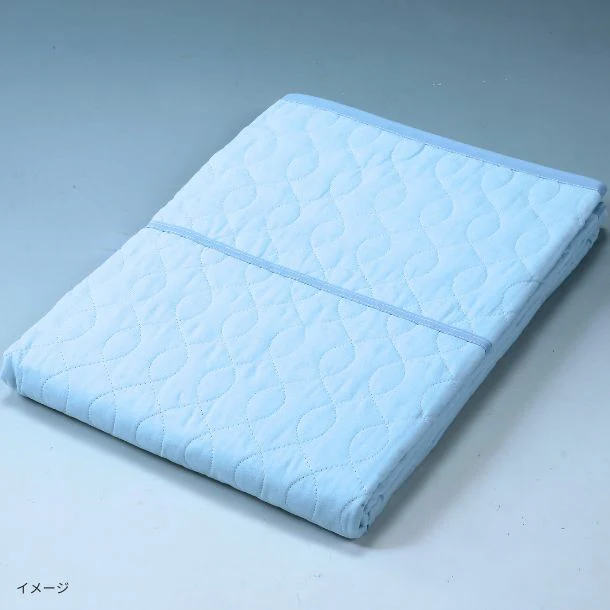 「和晒しガーゼ脱脂綿キルトケット ブルー」 - Image 4