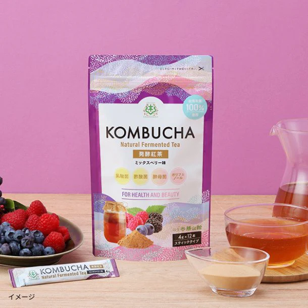 「仙台勝山館 発酵紅茶 KOMBUCHA ミックスベリー」12本