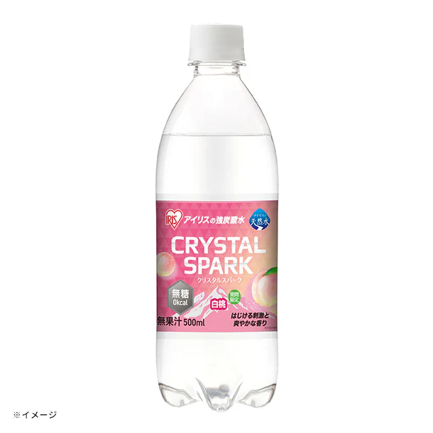 アイリスフーズ「CRYSTAL SPARK 白桃」500ml - Image 2
