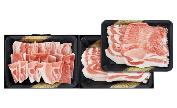 「九州産黒豚しゃぶしゃぶ肉＆焼肉セット」計1550g（SW-554） - Image 2